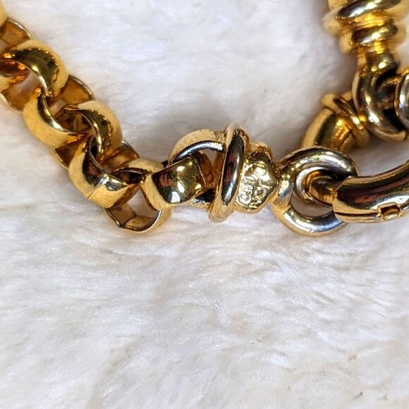 Vintage Joan Rivers Goldtone Interlocking 32" Chain Necklace - Picture 4 of 8